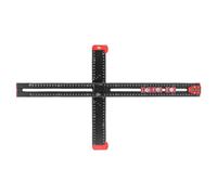 Règle de Positionnement pour Perçage 4 en 1, Équerre Réglable 60cm avec 3 Curseurs, Aluminium et ABS - Niveau à Bulle Double, Réglage Précis 0-90°, Idéale pour Menuiserie et