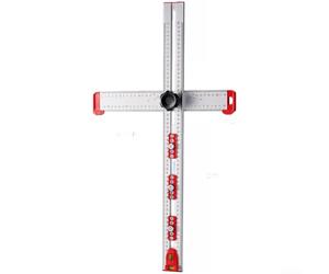 Règle de positionnement pour perforateur, 1 lot en alliage d'aluminium 35 cm 60 cm guide de perçage avec blocs réglables de 0 à 180 degrés à deux niveaux pour le travail du bois DIY (B)