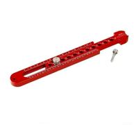 Règle de précision en aluminium pour le travail du bois - Règle réglable pour marquage, perçage, tâches de mise en page, outil rouge, taille standard (340)