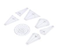 Règle de Quilting en Forme de Patch Outil de Modèle de Travail DIY Ensemble de Règle de Couture Acrylique Transparent pour Tailleurs Professionnels et Amateurs de Quilting 10