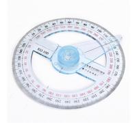 Règle De Rapporteur D'angle Portable Tout Circulaire 10cm Plastique Pointeur 360 Degrés Bras Pivotant Pour Fournitures Scolaires Et De Bureau 1 Pièce - Type White