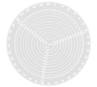 Règle de recherche centrale, boussole ronde transparente en plastique pour le travail du bois, 20,3 cm pour dessiner des cercles, des tours et des tourneurs à bois