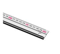 Règle de rédaction avec protège-doigts, 30CM | Structure en aluminium, canal de guidage, dessous sécurisé pour les projets en classe, l ' art, les tâches en studio