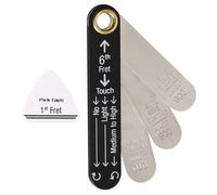 Règle de réglage précise de la hauteur des cordes de guitare pour améliorer le confort de jeu, convient à tous les types de jauge d'épaisseur en acier inoxydable