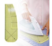 Règle de repassage résistante à la chaleur - 30 x 10 cm - Règle de repassage métrique précise - Règle à repasser à chaud - Règle de repassage à chaud universelle pour ourlet et textiles