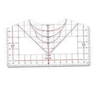 Règle de t-shirt, règle de calibrage en PVC 8 x 14 pouces, guide t-shirt portable pour presse à chaud, outil d'alignement - transparent, outil mesure universel
