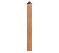Règle de Taille Enfant Toise Mesure Décor Toise en Bois Maison avec Finition Chocolat et Repères Imprimés de 75cm à, 180 Cm, Modèle Standard En Une Seule Pièce