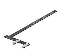 Règle de tir à l'arc en Forme de L, Ajustement en Alliage d'aluminium Arc en Forme de L Distance de Corde Règle carrée pour Arc à poulies Outil de Mesure d'arcs Classiques(Noir)