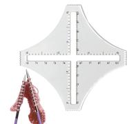 Règle de tissage, Règle de densité transparente en acrylique 2D, Outils de à tricoter 2D pour un usage domestique, broderie, conception de vêtements, enseignement