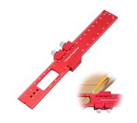 Règle de traçage de précision - Outil de traçage en métal - Pour le travail du bois - Marquages de 45 ° et 90 ° - Avec butée de règle pour tracer et dessiner