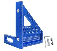 Règle de traçage de trous carrés de menuisier Outil de précision pour le travail du bois 22,5-90 degrés Règle de mesure pour rapporteur carré