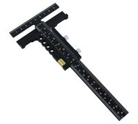 Règle de traçage en alliage d'aluminium avec réglage coulissant et échelle de mesure pour le travail du bois, la mise en page et les tâches de mesure (B)