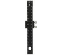 Règle de Traçage en Métal T Butée, Mesure Répétable | Glissière Coulissante Flexible, Surface Non Réfléchissante, Noire, Compacte à Ranger, pour Atelier et Bois