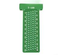 Règle de travail du bois 100 mm en alliage d'aluminium en forme de T pour règle d'angle, jauge biseautée, règle de traçage, règle de rédaction (vert métrique)