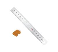 Règle de travail du bois avec bloc de positionnement 50 cm Outil de mesure en aluminium pour assemblage de meubles Outil de mesure de charpentier en aluminium