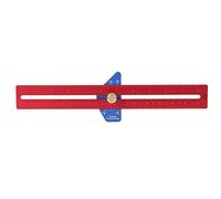 Règle de travail du bois, outil de mesure de localisation de ligne en alliage d'aluminium, 300 mm (11,8 pouces), surface anodisée durable avec échelle claire, pour menuisiers