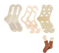 Règle de tricot - Bloc de bois robuste, peignes à tricoter, outil domestique pratique en 6 pièces, moule réglable pour tissage de fils artisanaux, forme