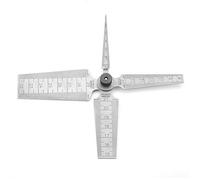 Règle de trou jauge d'ouverture règle de diamètre intérieur règle d'écart règle de prise triangulaire en forme de coin jauge de pente règle d'écart conique double face 0-29mm