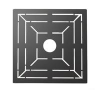 Règle de vidange de sol compacte en acier inoxydable et acier au carbone avec angle de 90 degrés intégré et forme trapézoïdale creuse pour mesurer le carrelage (noir, grande)