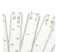 Règle d'échelle en forme d'éventail avec 5 échelles réglables (1:10, 1:20, 1:30, 1:50, 1:125) - Outil de mesure pliable en plastique pour design de mode, layo intérieur