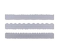 Règle des bords irréguliers de 3pcs, cadres en acier au carbone mourir coupe portable bricolage artisanat gaufrage attrayant décoratif pour la fabrication de cartes