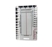 Règle d'étrier ECG à 7 étapes pour interprétation ECG, outil médical transparent ABS/PVC avec porte-cartes, 8,5 x 5,4 cm, aide à l'évaluation portable de taille d'identification