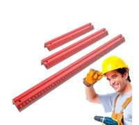 Règle d'ingénierie, 3 pièces en aluminium robuste | Règle d'architecte en aluminium, outils de mesure, pour dessin, coupe, guidage, menuiserie, ingénieur