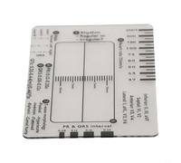 Règle d'interprétation ECG à 7 étapes en plastique transparent avec cartes de taille d'identification transparentes compatible avec une mesure précise de (2 pièces-A)