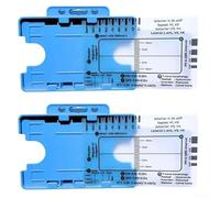 Règle d'interprétation ECG transparente en 7 étapes pour l'évaluation des battements cardiaques et de l'axe du rythme cardiaque avec cartes de taille d'identification transparentes et étui de