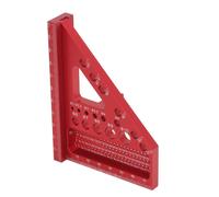 Règle d'onglet multifonction en alliage d'aluminium pour menuiserie, triangle à angles multiples, rouge