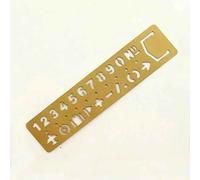 Règle Droite Creuse En Métal Multifonctionnelle,Modèle De Numéro Et De Lettre,Signet De Modèle De Dessin Kawaii,Outil De Mesure - Type Digital