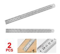 Règle Droite En Acier Inoxydable,Échelle En Métal,Outil À Main,Fournitures Scolaires Et De Bureau,Acquisition De Proximité,Mesure, - Type 2pcs 300mm