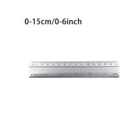 Règle droite en alliage d'aluminium avec double échelle pour des tâches de mesure et de dessin précises en tailles 15/20/30 cm (15 cm)