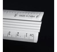 Règle droite en alliage d'aluminium avec double échelle pour outils de mesure et de dessin, convient pour une utilisation en ingénierie 15/20/30 cm (15 cm)