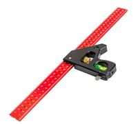 Règle droite en aluminium 90/45 degrés Outil de mesure avec mise à niveau et aiguilles pour le travail du bois Combinaison de mesure Angles Règle multifonctionnelle Règle en alliage d'aluminium