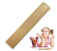 Règle droite en cuivre - bord d'onde en laiton, outil de signet mince, instrument de mesure durable | Règle de mathématiques portables pour les élèves des études de classe d'école