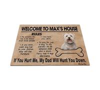 Règle du Chien Terrier du Glen of Imaal Paillasson D'Entree Doux Tapis De Bain Résister À La Saleté Tapis De Porte pour Intérieur Salon D'Entrée 40X60 Cm