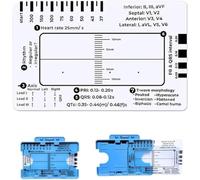 Règle ECG à 7 Étapes - Outil de Mesure Transparent en Plastique, Portable et Facile à Transporter (1 Pièce)