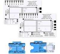 Règle ECG à 7 étapes, règle ECG, outil de mesure en plastique, règle à 7 étapes pour interprétation ECG/ECG, outil de mesure transparent pour étriers ECG, suivre un plan en 7 étapes (2 pièces)