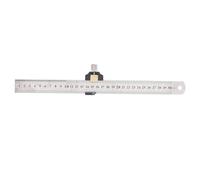 Règle en acier 12 pouces 30 cm | Double échelle métrique impériale avec bloc de positionnement | Outil de marquage de la gribouillage pour le travail du bois/le travail