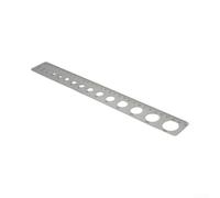 Règle en acier 310 mm gravée haute précision (règle à trou rond) | Trous carrés, acier inoxydable robuste, résistant à l'usure, échelle claire, indispensable pour l'atelier