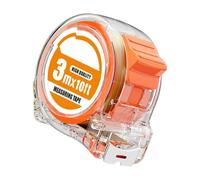 Règle en acier anti-corrosion avec boîtier transparent double marquage 300/500/750/1000 cm Crochet d'extrémité pour le travail du bois Couture Artisanat Couture Outil de mesure