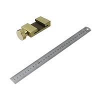 Règle En Acier Bloc De Positionnement En Laiton Angle Scriber Ligne Jauge De Marquage For Règle Localisateur Bricolage Menuiserie Scriber Outils De Mesure,Construction robuste(Type-B)