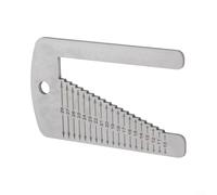 Règle en acier inoxydable avec coins arrondis, guide des mesures de sangle et matrice de perforation intégrée pour l'artisanat du cuir et le dessin de queue de ceinture (A)