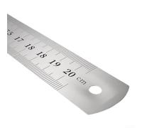 Règle en acier inoxydable incassable de 30 cm (20 cm) | Acier inoxydable épais, incassable, anti-pliage, longue durée de vie, finition argentée
