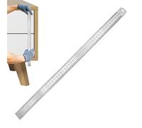 Règle en acier inoxydable : outil de mesure de 21,6 pouces, bord droit de précision | Outil de dessin de dessin d'ingénierie, fabrication d'articles de papeterie pour la maison et la