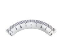 Règle en acier inoxydable pour le travail du bois 45-0-45 - Règle en forme d'arc - 100 mm/132 mm