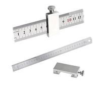 Règle en acier laiton, règle de traçage en acier inoxydable, angle de combinaison d'équerre de charpentier, outil de traçage en laiton, bloc de positionnement, règle parallèle, règle en métal avec