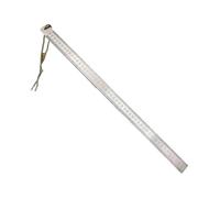 Règle en acier multifonction de 50 cm pour voiture - Outil de défense double face - Outil de mesure en acier inoxydable