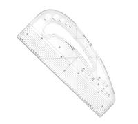 Règle en acrylique pour la fabrication de motifs à 5 boutons, 3 œillets de découpe et règle de mesure incurvée flexible en acrylique pour la couture et les travaux manuels